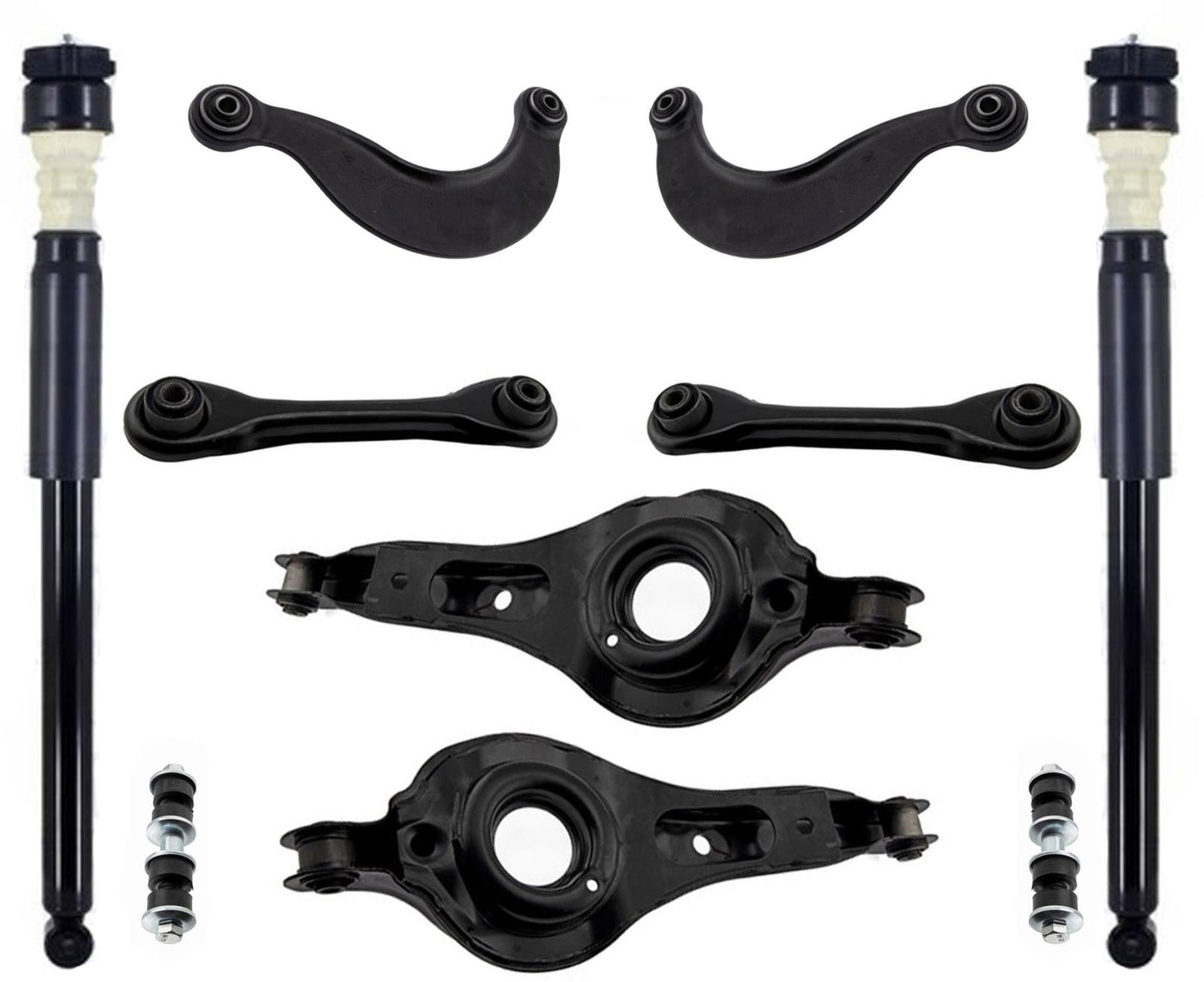 Rear Control Arms & Complete Shocks Absorber & Links For Focus 2000-2011 Sedan