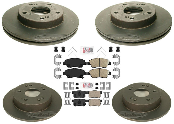 Performance Disc Brake Rotors Ceramic Pads for Acura RSX 2002-2006 (No type S)
