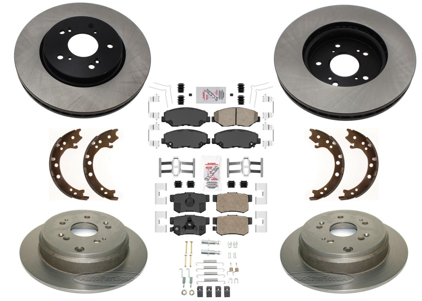 Performance Disc Brake Rotors Pads for Honda CR-V CRV 12-16 Front Wheel Drive