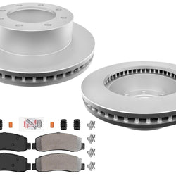 Disc Brake Rotors & Brake Pads for Ford F250 Super Duty 2005 2006 2007 4x4 SRW