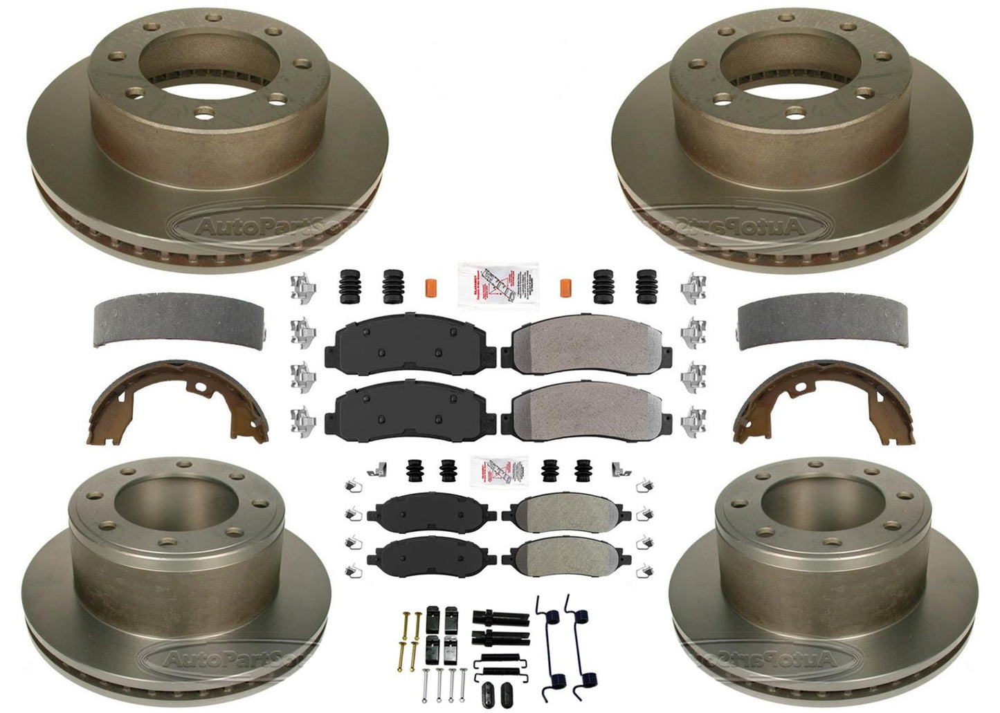 Disc Brake Rotors & Brake Pads for Ford F250 Super Duty 2005 2006 2007 4x4 SRW