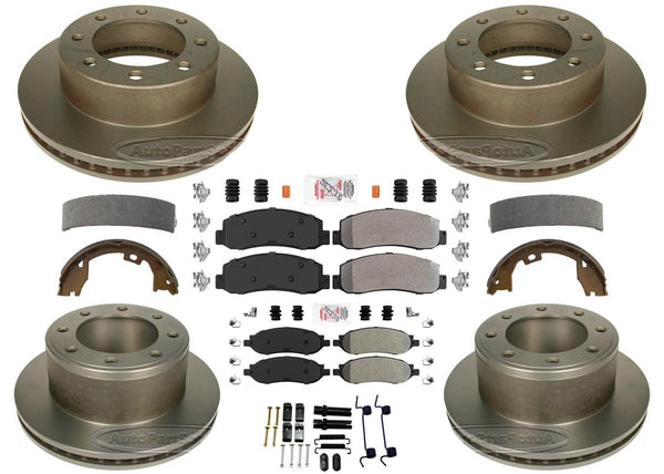 Disc Brake Rotors & Brake Pads for Ford F250 Super Duty 2005 2006 2007 4x4 SRW