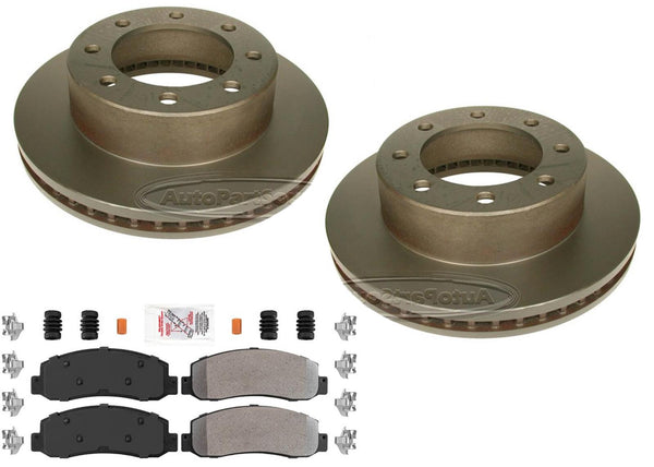 Disc Brake Rotors & Brake Pads for Ford F250 Super Duty 2005 2006 2007 4x4 SRW