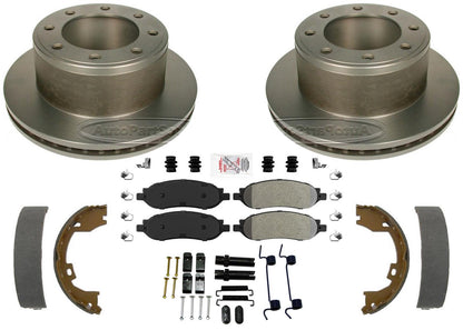 Disc Brake Rotors & Brake Pads for Ford F250 Super Duty 2005 2006 2007 4x4 SRW