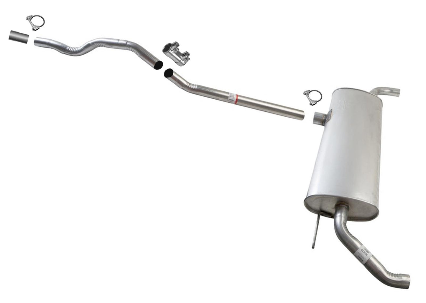 Weld On Extension Pipe Muffler for Ford Fusion 2013-2020 2.0L All Wheel Drive
