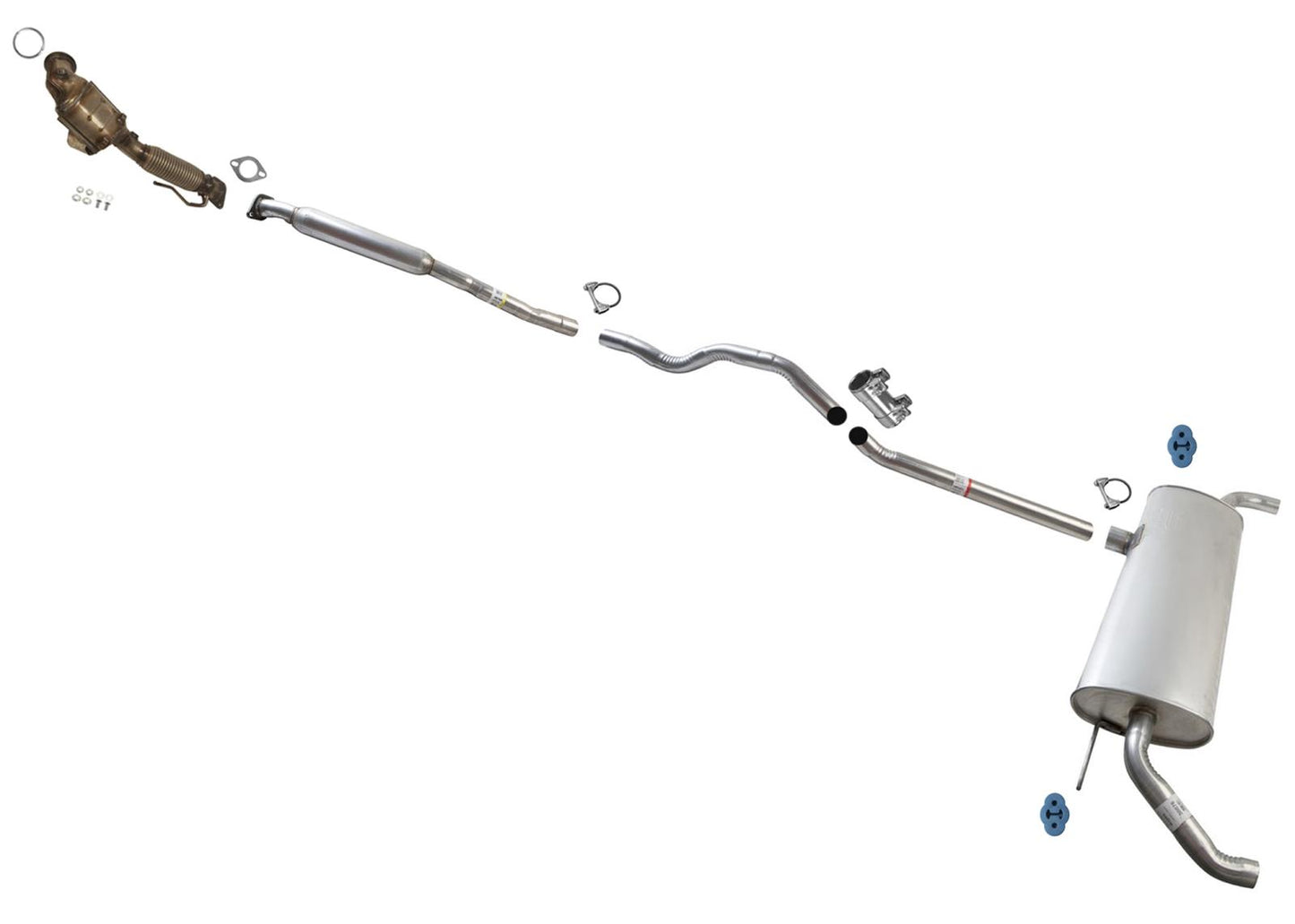 Catalytic Converter Resonator Pipe Muffler for Ford Fusion 13-16  All Wheel Drv