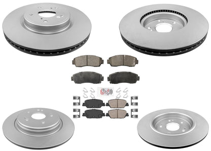 Coated Disc Brake Rotors Ceramic Brake Pads for Honda CR-V Hybrid 2023 2024