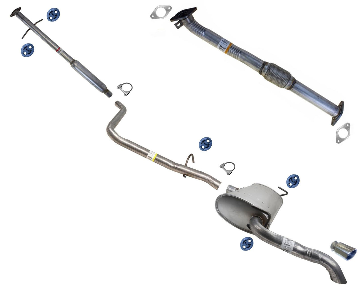 Silenciador trasero del tubo de extensión del resonador para Dodge Dart 2.0L 2.4LR/T GT 2013-2016