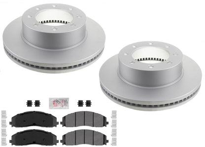 Front Disc Brake Rotors Fleet Brake Pads for Ford F250 Super Duty 2023-2024 4x4