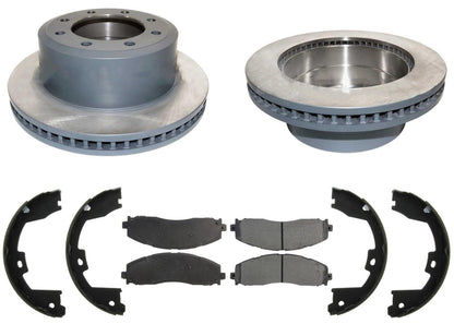 Rear Disc Brake Rotors Fleet Brake Pads for Ford F250 Super Duty 2023-2026 4x4 - Photo 1