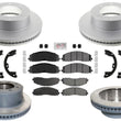 F&R Disc Brake Rotors Fleet Brake Pads for Ford F250 Super Duty 2023-2024 4x4