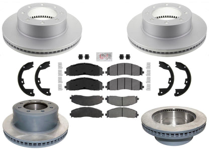 F&R Disc Brake Rotors Fleet Brake Pads for Ford F250 Super Duty 2023-2026 4x4 - Photo 1