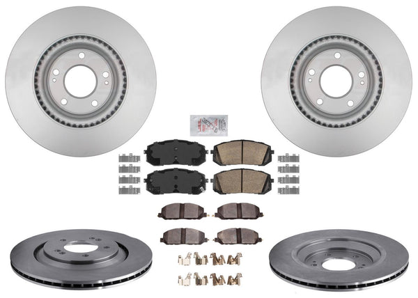 F&R Coated Brake Rotors Ceramic Pads For Hyundai Elantra 2021 2022 2023 1.6L