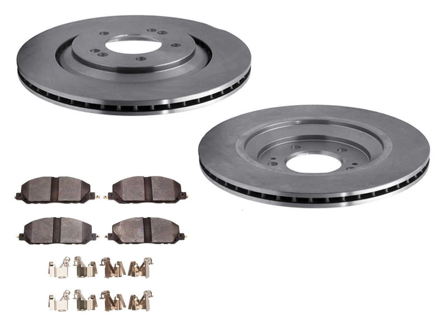 Rear Coated Brake Rotors & Pads For Hyundai Elantra 2021 2022 2023 1.6 2.0L