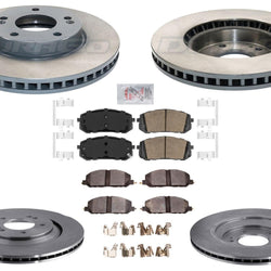 F&R Coated Brake Rotors Ceramic Pads For Hyundai Elantra 2021 2022 2023 2.0L