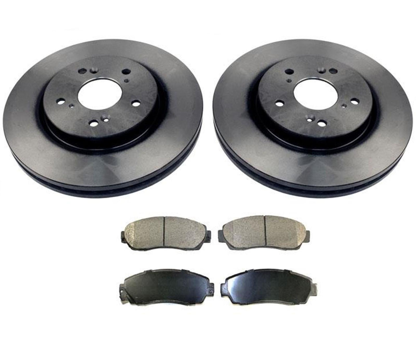 Front Brake Rotors & Ceramic Pads For 2010-12 Honda Crosstour Front Wheel Drive
