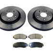 For 2010-12 Honda Crosstour Front Wheel Drive Front Brake Rotors & Ceramic Pads