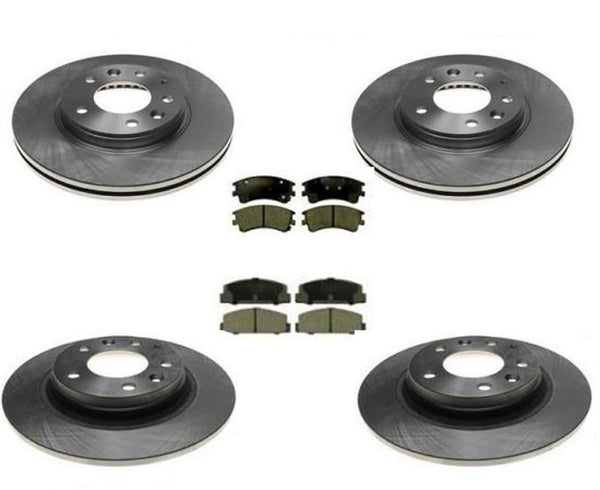 Front & Rear Brake Rotors & Brake Pads For 2003 2004 2005 Mazda 6