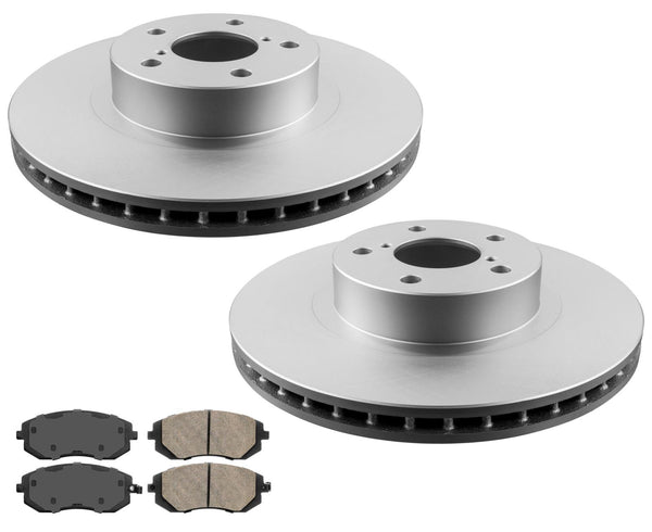 For 2005 2006 Saab 9-2x Linear 2.5L Non Turbo Front Brake Rotors & Ceramic Pads