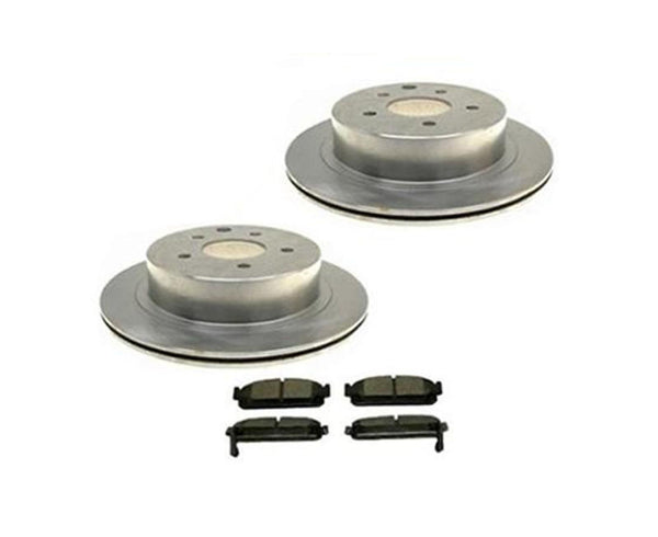 Rear Brake Rotors & Ceramic Brake Pads For 1999 2000 2001 Q45 1993-1997 J30