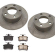 Rear Brake Rotors & Brake Pads For Audi A6 1995-1997 Front Wheel Drive