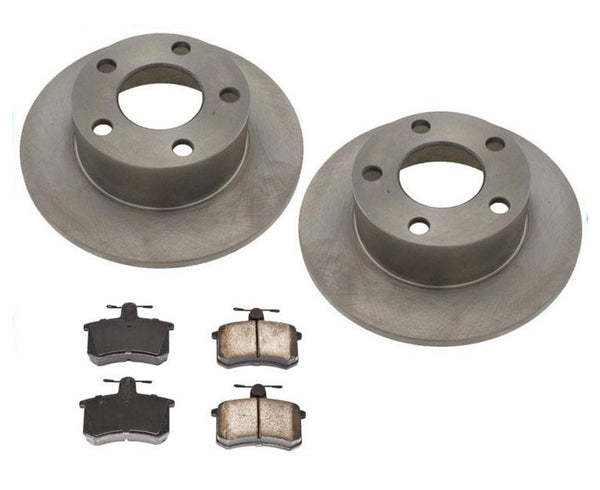 Rear Brake Rotors & Brake Pads For Audi A6 1995-1997 Front Wheel Drive