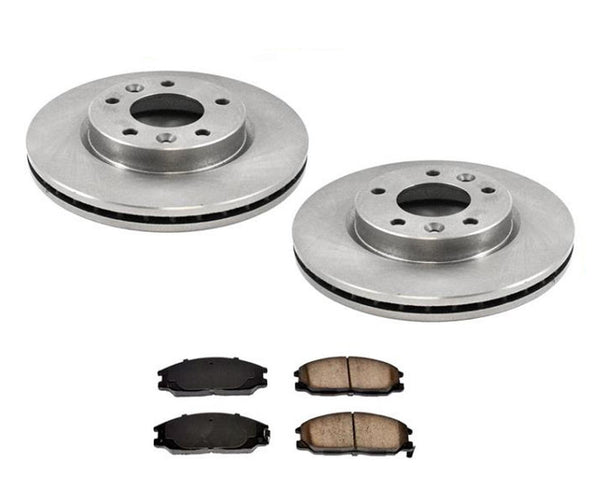 Front Brake Rotors & Ceramic Pads For Kia Sedona 2002 To 11/30/2003