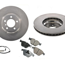 For 2002-2005 BMW 745I Front Disc Brake Rotor Ceramic Brake Pads & Wear Sensor