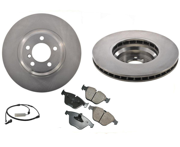 For 2002-2005 BMW 745I Front Disc Brake Rotor Ceramic Brake Pads & Wear Sensor