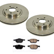 For 2007 2009 2013 Volvo C30 W/ 300MM 11 7/8 Frt Brake Rotors & Ceramic Pads