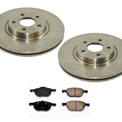 For 2007 2009 2013 Volvo C30 W/ 300MM 11 7/8 Frt Brake Rotors & Ceramic Pads