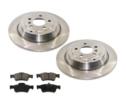 For Mercedes R350 2006-2012 W/ Solid Rear Brake Rotors & Ceramic Brake Pads