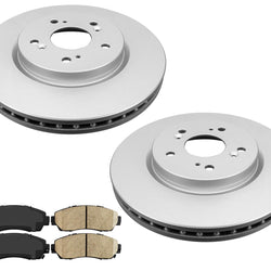 (2) Rotores delanteros y pastillas de freno de cerámica para Acura RDX 07-12 para Honda CR-V 07-11
