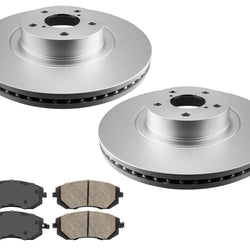 Front Brake Rotors & Ceramic Brake Pads For 2005-2012 Subaru Outback 2.5L