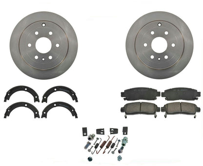 For 2007-2016 GMC Acadia Traverse Rear Brake Rotors & Ceramic Brake Pads Shoes