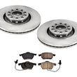 Front Brake Disc Rotors & Pads For Audi A4 Quattro 1.8L 3.0L W/ 312mm 2002-2005