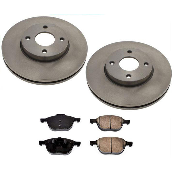 For 2005 2006 2007 for Ford Focus Front Disc Brake Rotors Ceramic Brake Pads