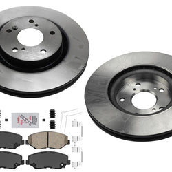 F Performance Disc Brake Rotors Pads for Honda CR-V CRV 12-16 Front Wheel Drive