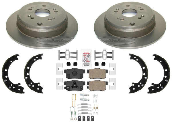 Rear Performance Disc Brake Rotors Pads for Honda CR-V CRV 2007-2016
