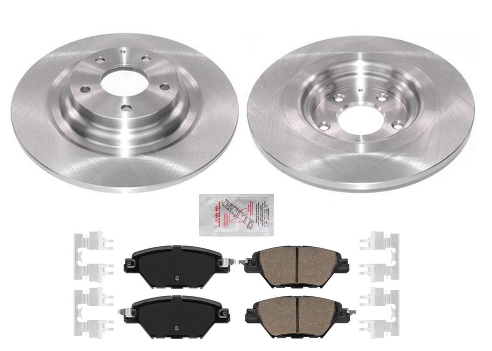 (2) REAR Coated Disc Brake Rotors & Ceramic Pads All for Mazda CX-9 2016-2023