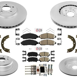 Disc Brake Rotors & Brake Pads Parking Shoes for Acura MDX 2007 2010 2011 2013