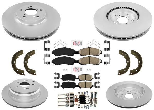Disc Brake Rotors & Brake Pads Parking Shoes for Acura MDX 2007 2010 2011 2013