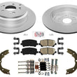 Rear Disc Brake Rotors & Pads Parking Shoes for Acura MDX 2007 2010 2011 2013