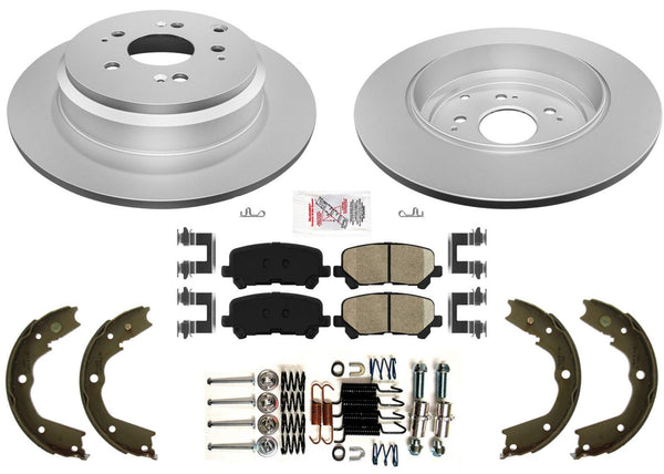 Rear Disc Brake Rotors & Pads Parking Shoes for Acura MDX 2007 2010 2011 2013