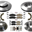 Disc Brake Rotors Brake Pads Parking Shoes for Acura MDX 2007 2010 2011 2013