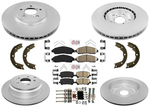 Disc Brake Rotors Brake Pads Parking Shoes for Honda Pilot 2012 2013 2014 2015