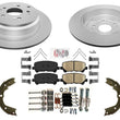 Rear Disc Brake Rotors & Pads Parking Shoes for Honda Pilot 2012 2013 2014 2015