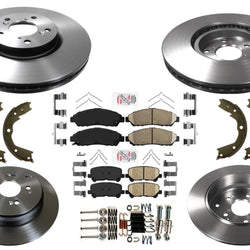 Disc Brake Rotors Brake Pads Parking Shoes for Honda Pilot 2012 2013 2014 2015