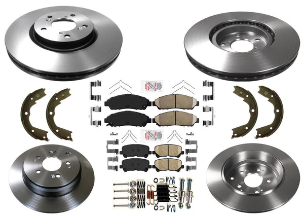 Disc Brake Rotors Brake Pads Parking Shoes for Honda Pilot 2012 2013 2014 2015