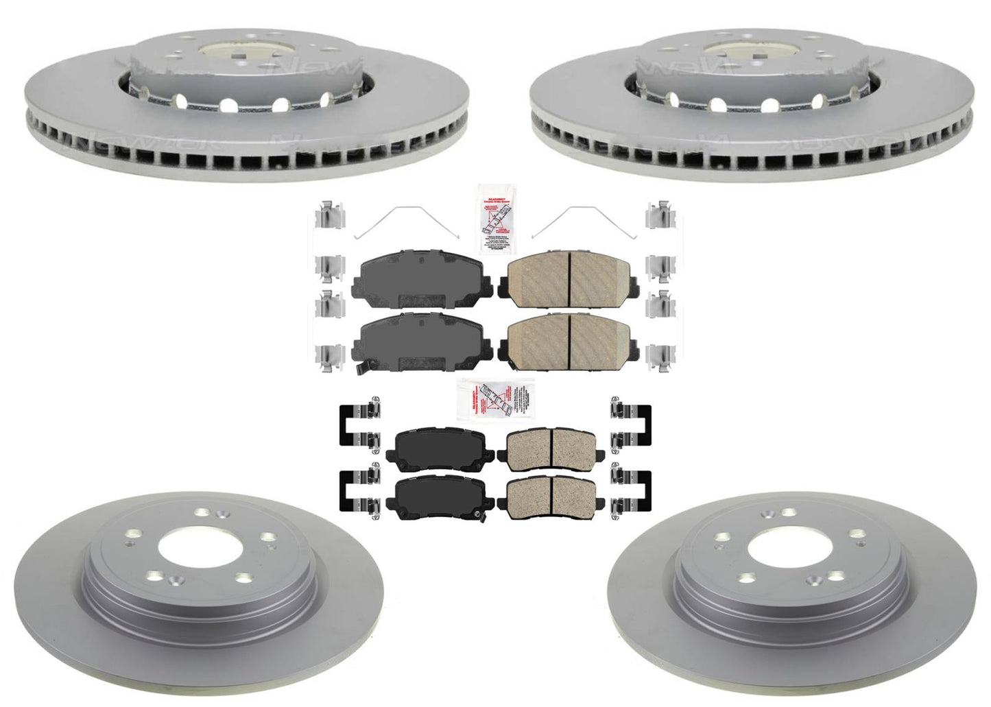 Front & Rear Disc Brake Rotors Brake Pads for Acura RLX 2014 2015 2019 2020